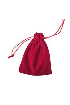 Süet & Kadife Duble Kese Kırmızı 25 Adet 9x12 cm Takı, Altın Kesesi (ipli & Büzgülü)