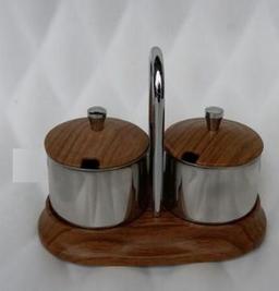 AHŞAP PLS STAND 2 Lİ BAHARATLIK