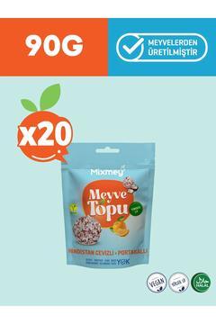 Hindistan Cevizi Kaplamalı Portakallı Meyve Topu | Sağlıklı Atıştırmalık - 90gr X 20 Adet