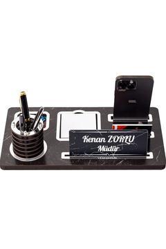 Siesta Ofis Isimlik Yeni Işyeri Hediyesi Ahşap Masa Isimliği Gümüş