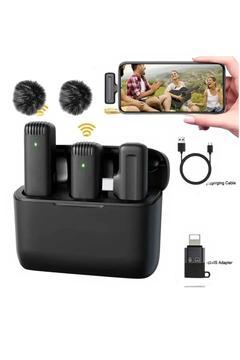 J13 Android ve Iphone Uyumlu Kablosuz Yaka Mikrofonu Şarj Kutulu Gürültü Azaltma Özellikli