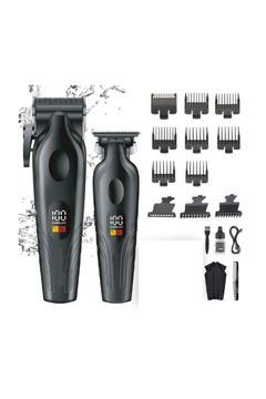 WA-0178 2'li Set Profesyonel Şarjlı Saç,Sakal,Ense,Vücut Traş Kesme Makinesi / Ergonomik Tasarım