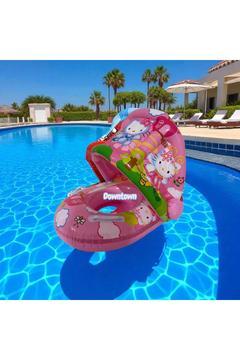 Hello Kitty Söküp Takılabilir Gölgelikli Şişme Bebek Flotörü Simidi Baby Float Simit HelloKitty Oval