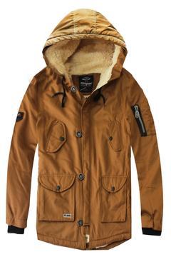 Suya Dayanıklı Oksford Kumaş Içi Yünlü Kısa Parka Kaban Extra Slim Fit