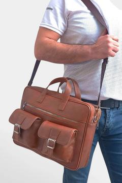 Hakiki Deri Evrak Portföy Laptop Çantası LD479