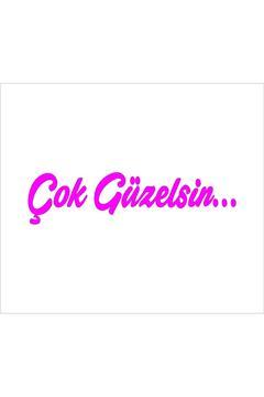 Çok Güzelsin Sticker Makyaj Aynası Sticker (8cmX2cm)