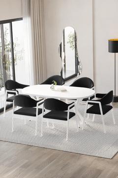 Mutfak Masası Takımı 6 Kişilik Masa Takımı HAYAL Serisi Mutfak Salon Masası Takımı