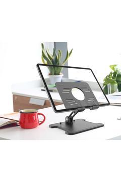 Katlanabilir Masaüstü Siyah Tablet ve Telefon Standı Tablet Tutucu Siyah
