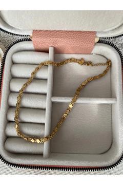 Ezme gold çelik kolye