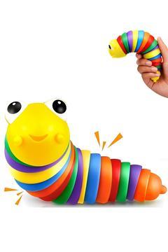 Rengarenk Sevimli Esnek Tırtıl Şekilli Oyuncak Çocuk Bebek Eğitici Duyusal Oyun Arkadaşı Sesli