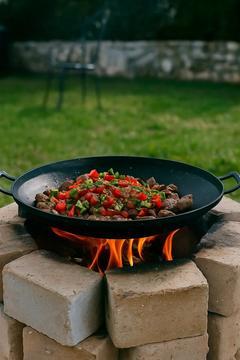 Döküm Granit Saç Kavurma Gözleme Tavası Bazlama Tavası 34Cm