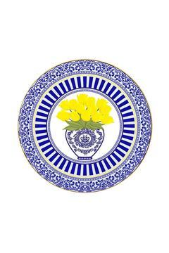 Blue Blanc Lale Tabak 23 Cm