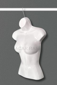 Kancalı Manken Askılı Yarım Bayan Manken Cansız Prova Mankeni Plastik Vitrin Mankeni