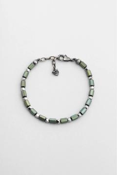 Hematit Stili Erkek Gümüş Bileklik