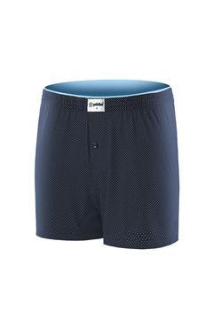 3'LÜ PAMUKLU PENYE HAVLU BEL ERKEK BOXER NOKTALI LACİVERT