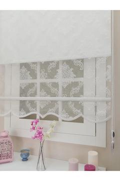 Atölye Perde Çiftli Sistem Beyaz Örme Damask Tül+stor