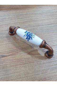 2005-20-183 Antik Bakır Rustik Porselen Kulp Mobilya Vestiyer Çekmece Dolap Komidin Şifonyer 96mm