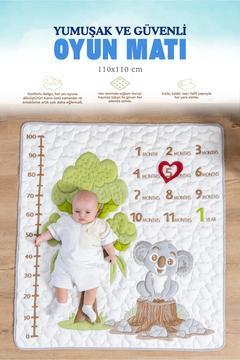 Yumuşak ve Güvenli Oyun Matı, Oyun Halısı, Kaydırmaz Taban, 110x110 cm