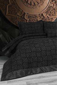 Anastasia 4 Parça Yatak Örtüsü 240x260 Siyah Siyah
