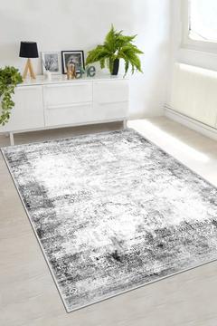 Salon Halısı Geometrik İskandinav Eskitmeli Dijital Baskı Yıkanabilir Kaymaz Taban 3489SALON