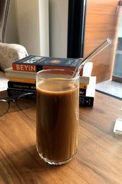 Şeffaf Cam Eğimli Pipet | Cam Pipet - 1 Adet