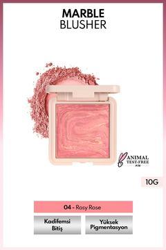 Marble Baked Blusher Fırınlanmış Allık - 04 Rosy Rose