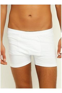 Beyaz Modal Lycra Erkek Boxer