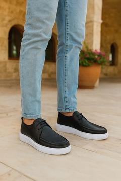 GRE0179 Hakiki Floter Deri Yükse Eva Taban Spor Klasik Koku Yapmaz Business Tarz Ayakkabı