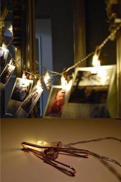 2 Adet Bakır Renkli Led Işıklı Fotoğraf Asma Işık Süsleme Mandalları