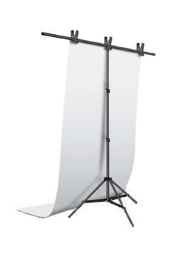 Taşınabilir 150X200CM Beyaz Pvc Fon 160X200CM T Stand Kit