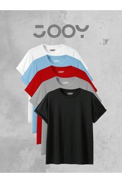 Bisiklet Yaka Rahat Kalıp Oversize Basic 5'li T-Shirt Paketi