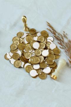 Hazır Mühür Kendinden Etiketli Yapışkanlı Mum Mührü 50 Adet Mühür Hm100