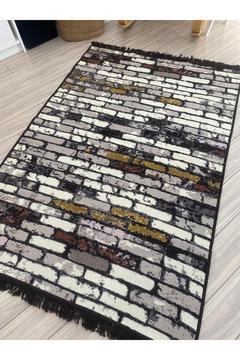 Çift Taraflı Kilim Tuğla Duvar Desenli Yıkanabilir Pamuklu Dokuma Kilim Aslklm045