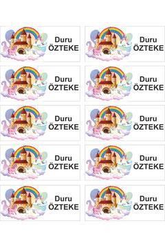 Isimli Okul Etiketi Defter Kitap Etiketi