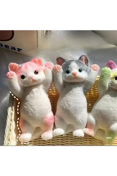 Yumuşacık Kedi Sukuşi Tüylü Kedi Squishy büyük boy Taba Pati Model Tatlı Kedi Oyuncak