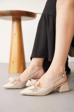 Kadın Howen Kısa Topuklu Ayakkabı - Ten-Rugan