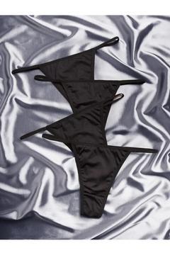 4 Lü Paket Siyah Tanga