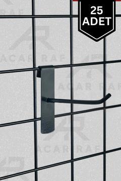 Siyah Tel Pano Kancası 25 Adet 25 Cm Raf Ve Tel Askısı Tel Çubuk