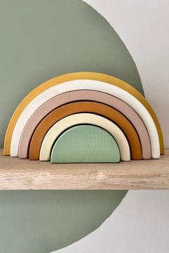 Doğal Organik Ahşap Oyuncak Gökkuşağı Set 6lı Bebek Odası