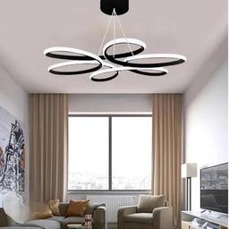 Nipul Siyah Sarkıt Modern Beyaz Işık Ledli Avize