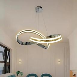 Astera Krom Kaplama 3 Renk Ledli Modern Özel Tasarım Sarkıt Ledli Avize Led Avize