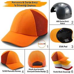 Hafif İş Güvenlik Darbe Koruyucu Koruma Baş Şapkası Bareti Unisex Kamuflaj Beyzbol Tarzı Kask Şapka