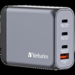 Verbatim 32202 GNC-100 100W 3x USB Type C USB 4 Bağlantılı GaN Şarj Adaptörü