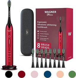Wagner & Stern Basınç Sensörlü Ultrasonik Beyazlatıcı Bordo Diş Fırçası