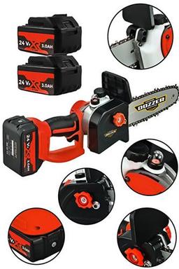 Dozzer Wolfrack30 Seri 24 V Bakır Sargılı 30 CM Palalı Li-On 2 Akülü Dal Ağaç Kesme Budama Testere Makinesi