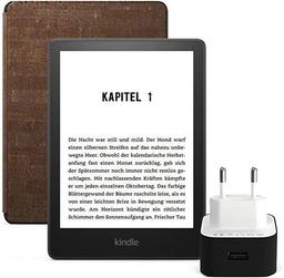 Amazon Kindle Paperwhite 5 6.8" 16 GB Reklamlı E-Kitap Okuyucu - Orijinal Mantar Kahverengi Kılıf ve Şarj Adaptörü