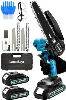 Leopard Alman 256 Vf 12 Ah Profesyonel Çift Akülü Şarjlı Dal Budama Dal Kesme Testeresi