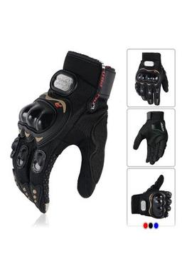 ProBiker Motor - Bisiklet Eldiven Siyah 3 Mevsim Korumalı Standart Elastik Kumaş XL Beden