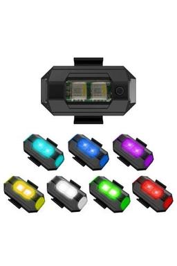 DUHALINE 7 Renk Mini Led Şarjlı 45w Dron Scooter Bisiklet Motosiklet Araba Çakarlı Led Uyarı Işığı
