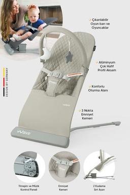 Huggy Wave Bebek Hareket Ettikçe Sallanabilen Kademeli Müzikli Titreşimli Anakucağı